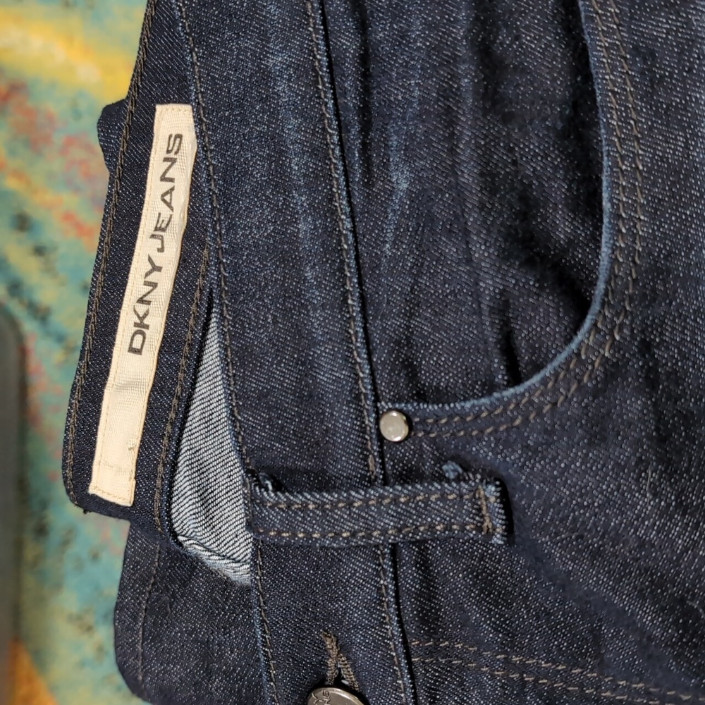 Dkny Blue Straight Leg Jeans